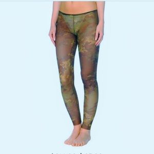 DSQUARED2 camo sheer leggings, Italian designer